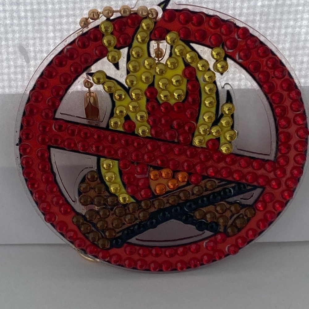 Handmade no fire sign keychain